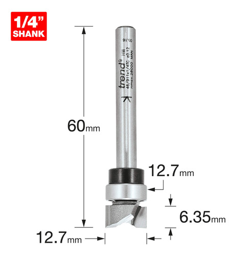 Broca Corte Guiado Profesional Para Rodamiento Punta Carburo