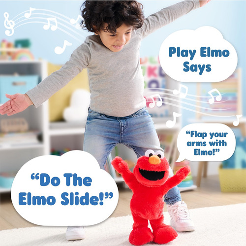 Peluche Interactivo Sesame Street Elmo Slide Para Cantar Y