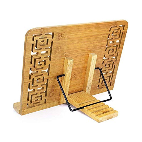 Soporte De Libro De Bambú Plegable Fj117 13.4x9.4 Ipa...