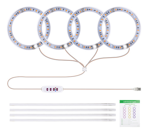 Reloj Grow Light Growing Lights Grow Usb Con Luz De 4,8 W