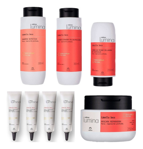 Kit Cabello Seco Lumina Natura 5 Productos