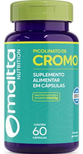 Picolinato De Cromo - 60 Cápsulas 450mg - Maltta