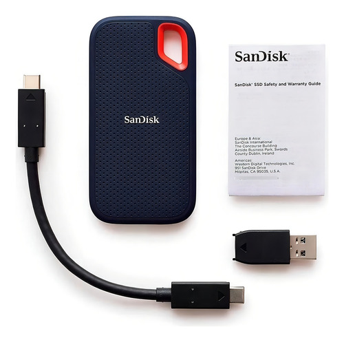 Ssd Externo Portátil 2tb Sandisk Extreme Preto Preto