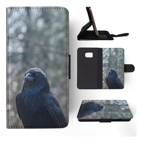 Pajaro Cuervo Corvus # 7 Tapa Caja Telefono Cartera Tiron S7