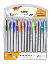 PLUMA CRISTAL ULTRAFINO 4 COLORES FASHION BIC – Mónerick Papelerías