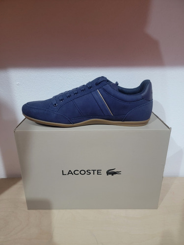 Tenis Lacoste Chaymon 123 Nubuck Nvy/gum Azul Oscuro Gamuza