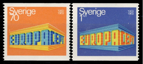 Tema Europa - Suecia 1969 - Serie Mint - Scott 814-815