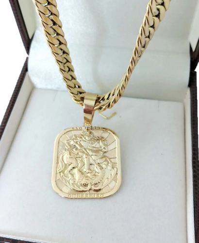 Imagem 6 de 9 de Pingente São Jorge + Oração Gravada 12 Gramas Ouro 18k