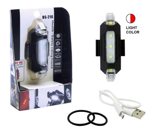 Luz Posterior Recargable Para Bicicleta