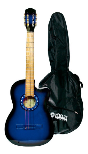 Guitarra Clásica Vego G02 Azul Sombreado Con Curva + Funda