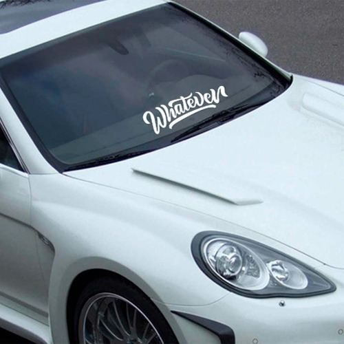 Imagen 2 de 3 de Sticker Calco Para Parabrisas Whateven , Vinilo 60 Cm