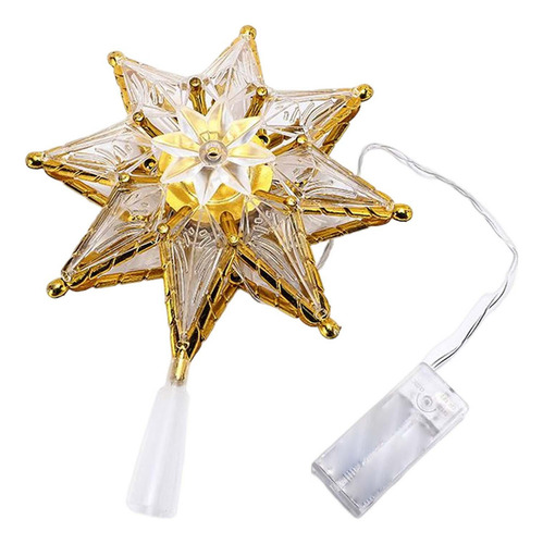 Jjl 3d Christmas Tree Topper Led Luces De Luz Cálida 17x7cm