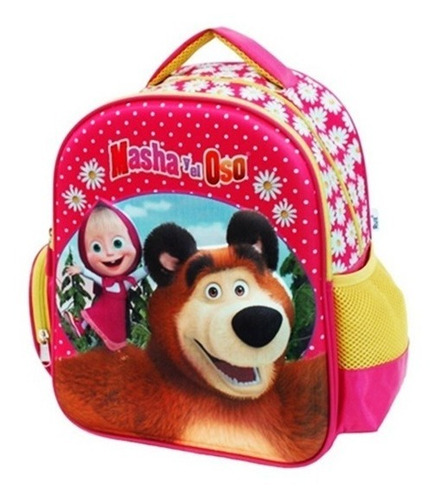 Imagen 4 de 6 de Kit Mochila Lapicera Masha Y El Oso Original Kinder Oferta