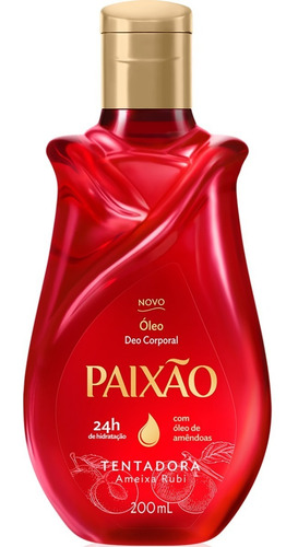  Óleo Desodorante Corporal Tentadora Ameixa Rubi Frasco 200ml Paixão