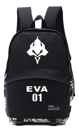 Mochila De Nylon Eva-0print Neon Genesis Evangelion De Moda