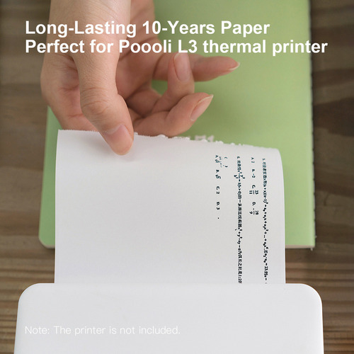 # Rollo De Papel Térmico Blanco No Adhesivo Poooli De 110 X