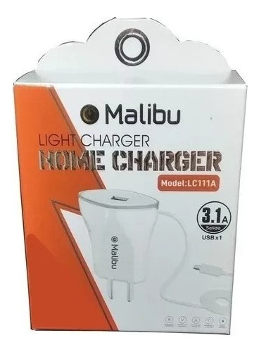 Cargador Celular Malibu - Micro Usb Color Blanco