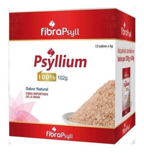 Imagen 1 de 2 de Psyllium 100% Puro | Fibrapsyll Caja X 1 - g a $449