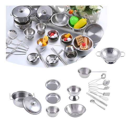 Juego De Utensilios De Cocina De 16 Piezas Para Niños,