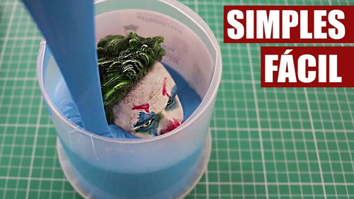 Borracha Silicone Azul P Reprodução Matrizes Industriais 1kg