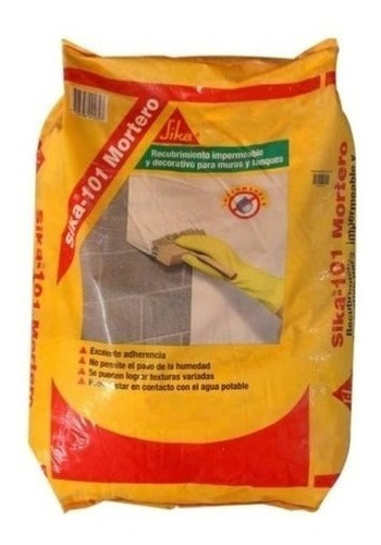 Sika 101 Mortero Recubrimiento Impermeable Saco 20 Kg