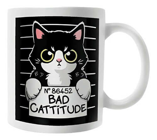 Mug Pocillo Taza Café Té Gato Bad Cattitude Regalo Colección