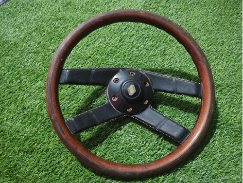 Antiguo Volante Aro De Madera Renault 