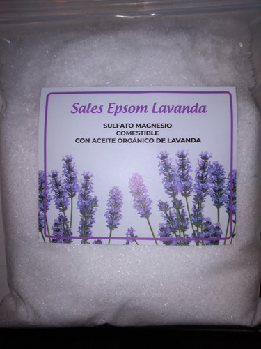 Sales De Epsom(99%) Sulfato De Magnesio. Comestible Lavanda.