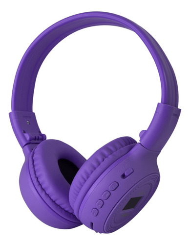Diadema N65 Bluetooth Audifonos Pantalla Micro Sd Radio Fm Color Violeta
