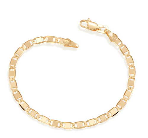 Pulseira Elo Longo Diamantado Com Pino. Rommanel 550453 Vb