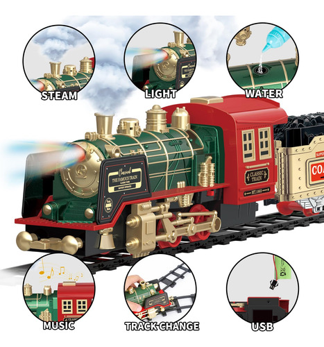 Juego De Tren Para Niños Juguetes De Tren De Navidad Con