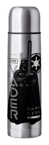 Termo Plateado Único Star Wars Vader, Tapón Cebador, 750ml