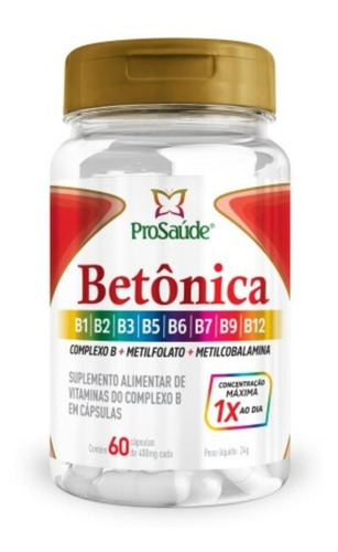 Complexo B + Metilfolato + Metilcobalamina - Betônica