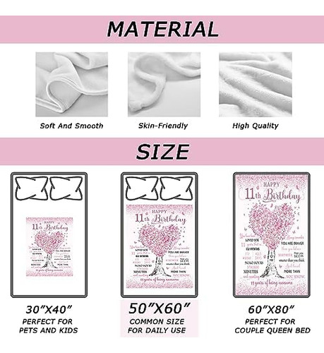 Mubpean Regalos Para Niñas De 11 Años Manta 60x50, Regalos D