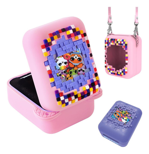 Qoosea Funda De Silicona Para Bitzee Juguete Digital Pets Color Rosa