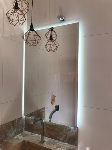 Espelho Bisotê Com Led Atrás Touch De 170 X 60cm