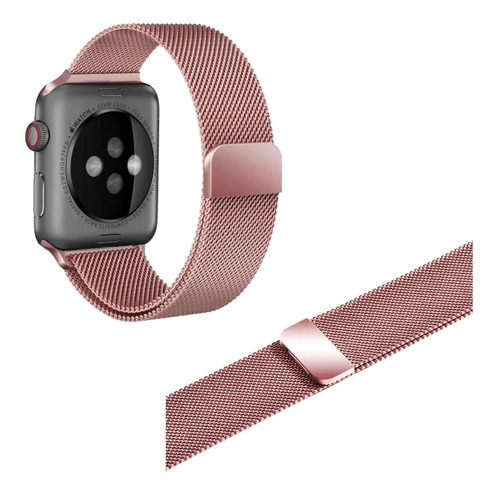 Imagen 3 de 9 de Pack Correa Acero Magnetica Compatible Apple Watch + Mica