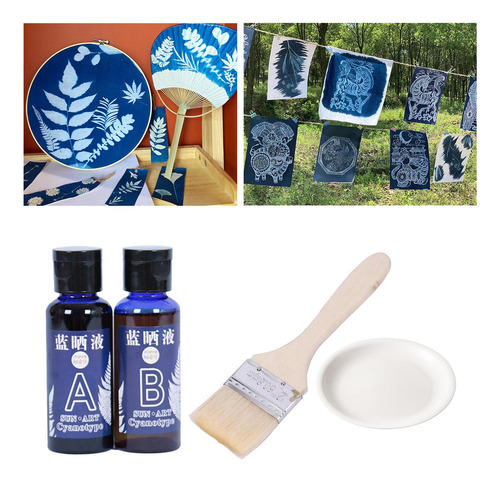 Jacquard Cyanotype En Papel Fabirc Diy Kit-paleta 50ml