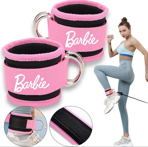 Grilletes Tobillo Rosa Barbie Crossover Ejercicio Gluteo