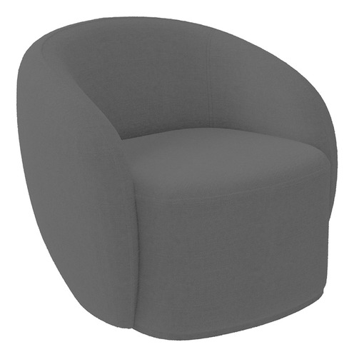 Poltrona Decorativa Íbis Bouclê Grafite G33 - Gran Belo