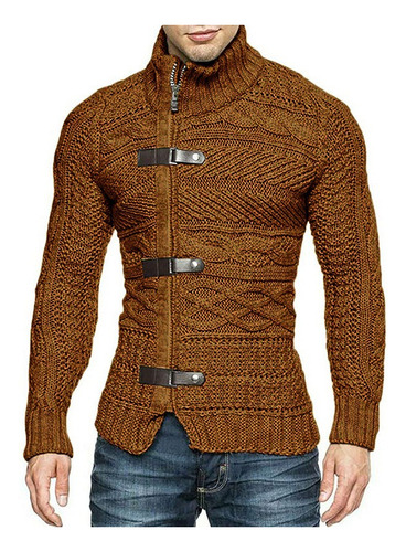 Chaqueta De Punto Anillo De Cuero Men's Sweater .