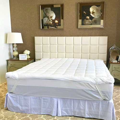 Pillow Top King Size 10cm Percal 200 Fios 193cm X 203cm