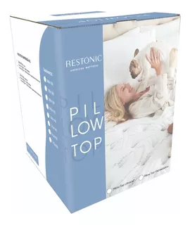 Pillow Top Restonic Viscoelástico Cool Gel Casal 1,38x1,88x4