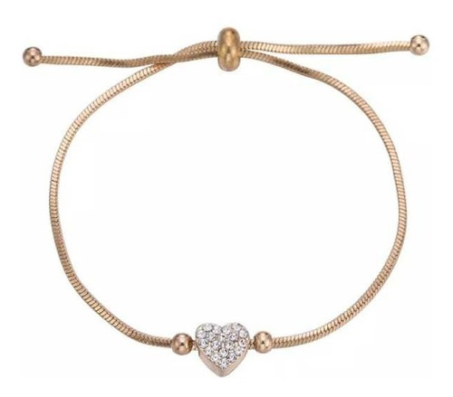 Pulsera De Acero Corazón Ajustable