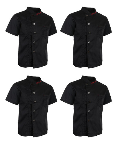 4 Chamarras De Chef Unisex, Abrigo, Camisa De Manga Corta,