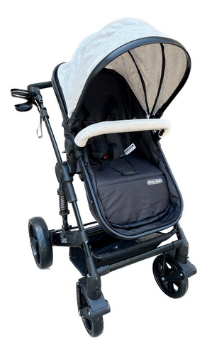 Imagen 4 de 10 de Coche Mega Baby Bebe Convertible Tres En Uno Con Huevito + Asiento Moisés Cuna Plegable Liviano