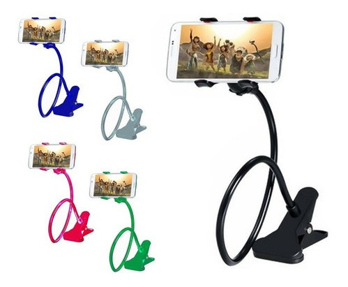 Imagen 7 de 10 de Pack 10 Soporte De Celular Pinza Brazo Flexible Mesa Y Auto