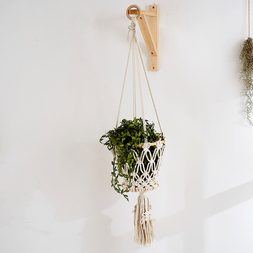 Colgador De Macramé Hecho A Mano Para Plantas Y Macetas