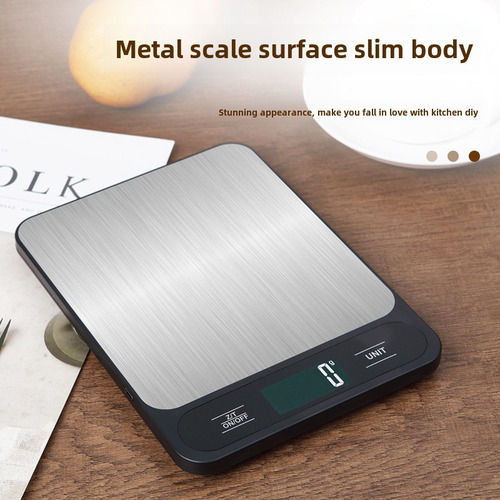 Báscula Digital De Cocina Blanca (batería) De 5 Kg De Precis
