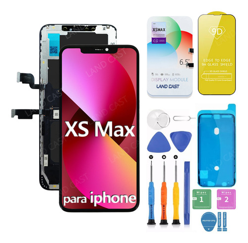 Pantalla táctil Land Cast para iPhone XS Max color negro IPS LCD 6.5'' LC-XSmax-0106-001